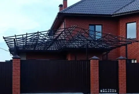 Монтаж откатных ворот на улицу